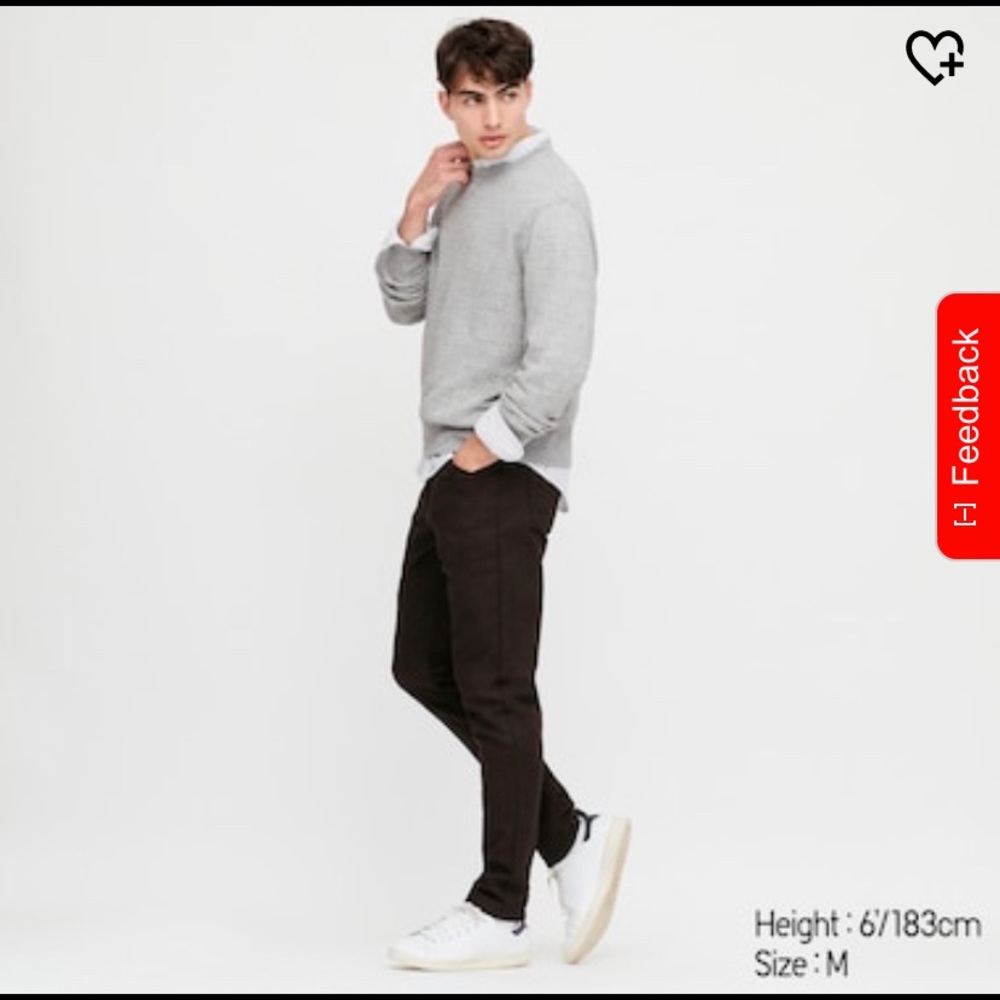 Uniqlo Mens EZY Black Jeans size XL(36-39)